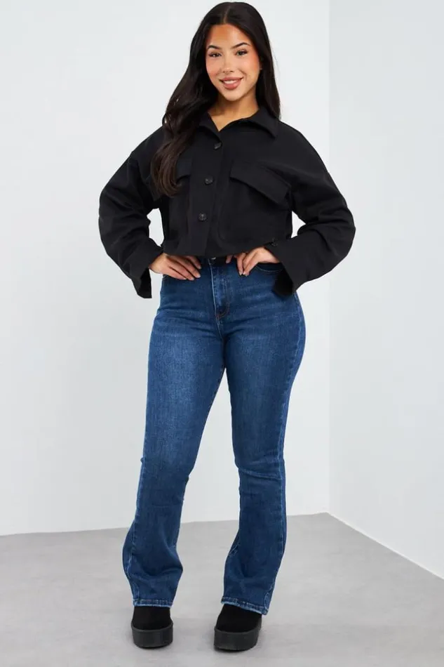 Women Veste Courte Noire En Sudine Black Brentiny Paris White Tops