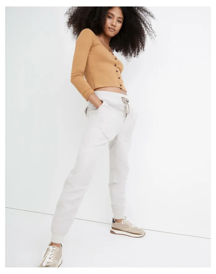 Women Waffleback Jogger Pants Telluride Stone Madewell Pants