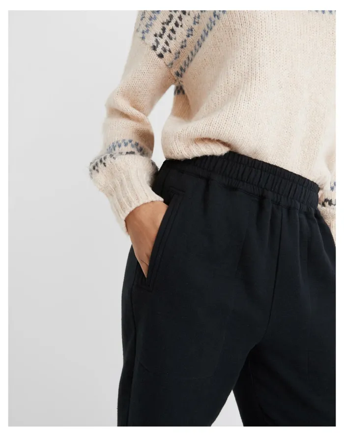 Women Waffleback Pull On High Rise Tapered Pants True Black Madewell Pants Women Waffleback Pull On High Rise Tapered Pants True Black Madewell Pants