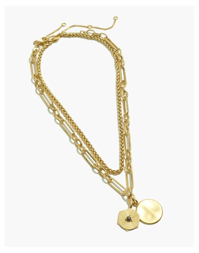 Women Wheatberry Chain Necklace Set Vintage Gold Madewell Necklaces Women Wheatberry Chain Necklace Set Vintage Gold Madewell Necklaces