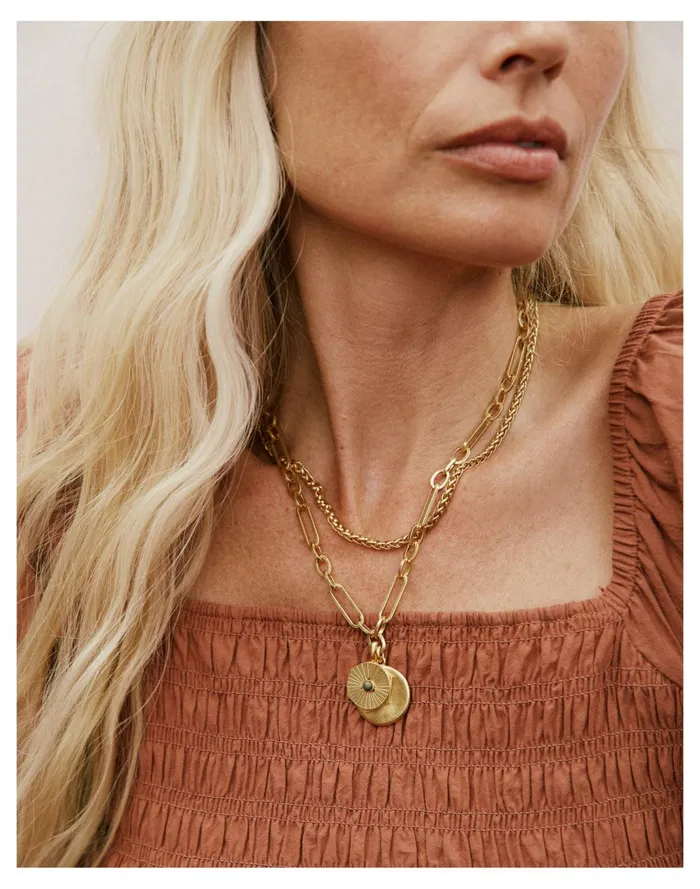 Women Wheatberry Chain Necklace Set Vintage Gold Madewell Necklaces Women Wheatberry Chain Necklace Set Vintage Gold Madewell Necklaces