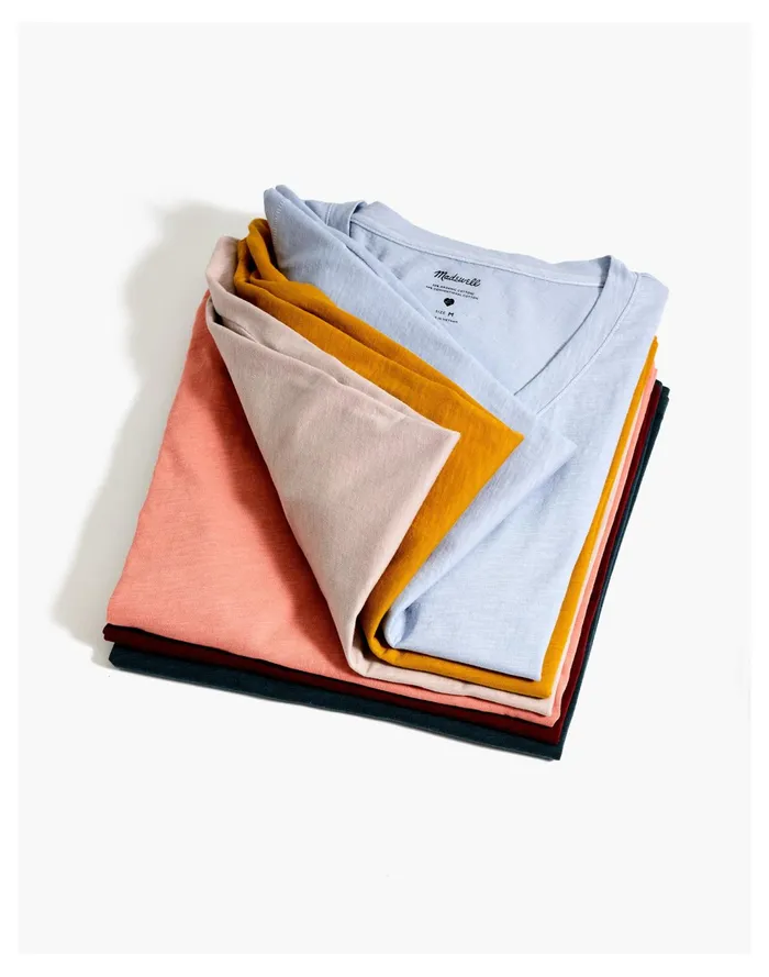 Women Whisper Cotton V Neck Tee True Black Madewell Tees Women Whisper Cotton V Neck Tee True Black Madewell Tees