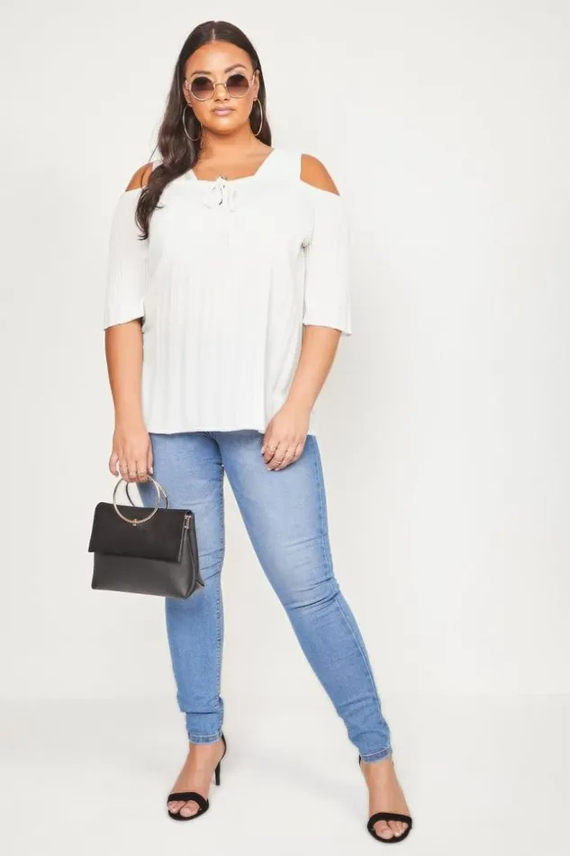 Women White Pleated OffTheShoulder Blouse Brentiny Paris Shirts and Blouses