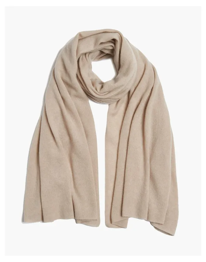 Women White Warren Cashmere Travel Wrap Sand Madewell Scarves and Capes