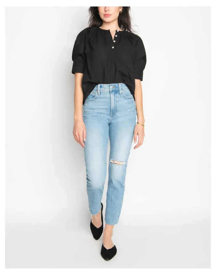 Women WVN Sienna Blouse Black Madewell Tops and Shirts