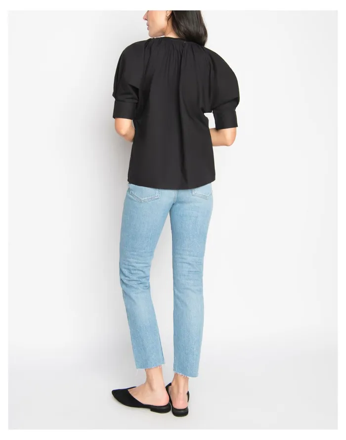 Women WVN Sienna Blouse Black Madewell Tops and Shirts Women WVN Sienna Blouse Black Madewell Tops and Shirts