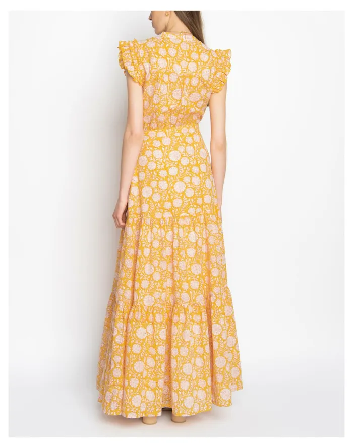 Women WVN Starla Dress Yellow Multi Madewell Dresses Women WVN Starla Dress Yellow Multi Madewell Dresses