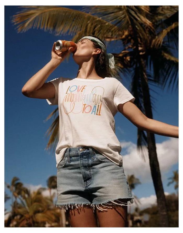 Women X Lisa Congdon Love To All Pride Perfect Vintage Tee Bright Ivory Madewell Tees Women X Lisa Congdon Love To All Pride Perfect Vintage Tee Bright Ivory Madewell Tees