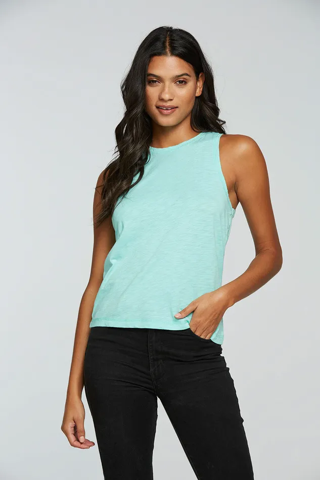 Womens Gauze Jersey Muscle Tank Tops Chaser Brand