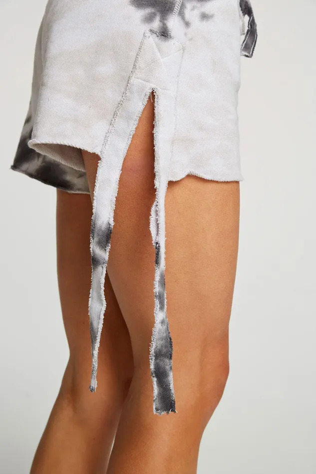 Womens Linen French Terry Side Tie Shorts Bottoms Chaser Brand