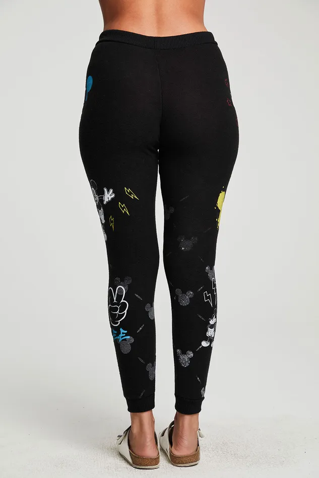 Womens Mickey Mouse Mickey Mash Up Pants Loungewear Chaser Brand