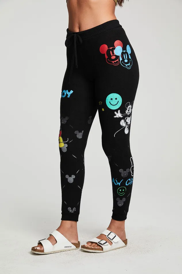 Womens Mickey Mouse Mickey Mash Up Pants Loungewear Chaser Brand