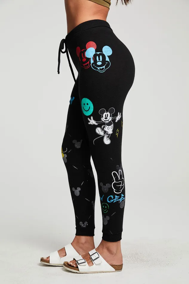 Womens Mickey Mouse Mickey Mash Up Pants Loungewear Chaser Brand