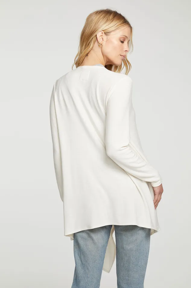 Womens Outerwear Chaser Brand Rpet Cozy Knit Drape Front Cardigan