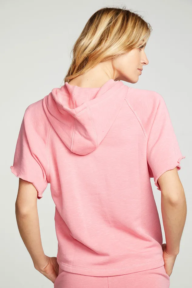 Womens Outerwear Chaser Brand Slub French Terry Angel Sleeve Raglan Pullover Hoodie
