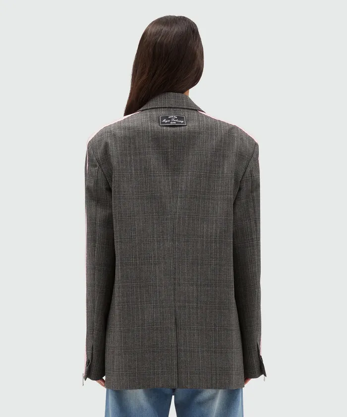 Wool Prince Of Wales Jacket Women MSGM Blazers