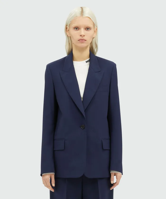 Wool Tailored Jacket Women MSGM Blazers