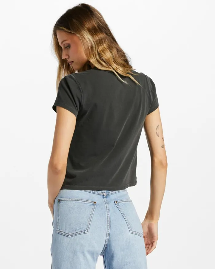 World Tour TShirt Off Black Women Billabong Graphic Tees and Tanks