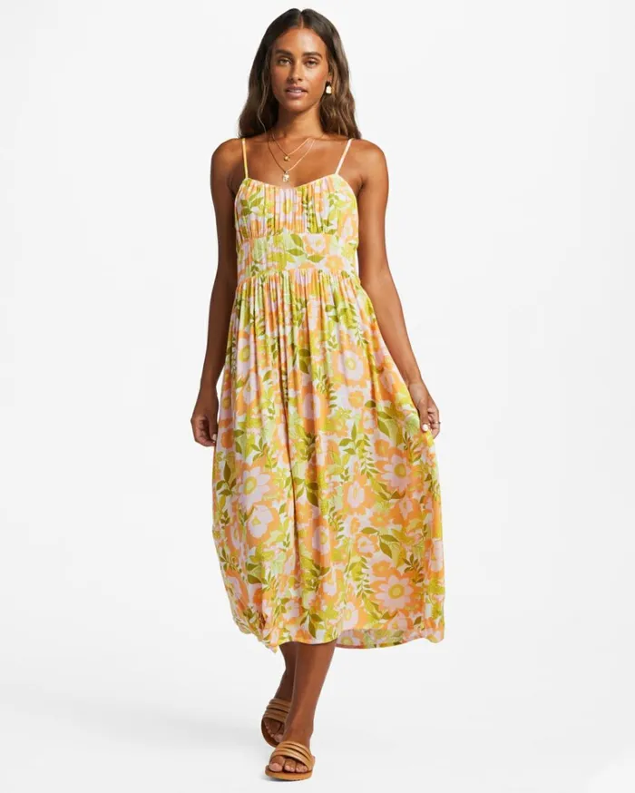 Your Babe Midi Dress Orange Peel Women Billabong Midi Dresses