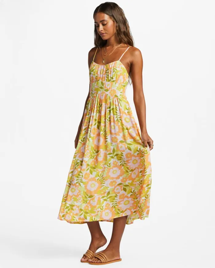 Your Babe Midi Dress Orange Peel Women Billabong Midi Dresses